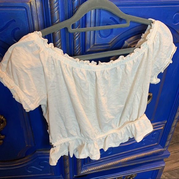 American Eagle Off the Shoulder Crop Top Small - Picture 3 of 3